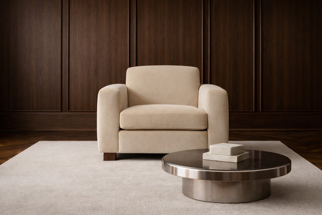 Rue Saint-Dominique Armchair, Vanilla velvet