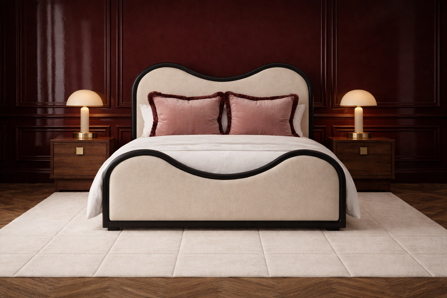 Dunes sculptural bed by Saint Objets French furniture brand in Dubai