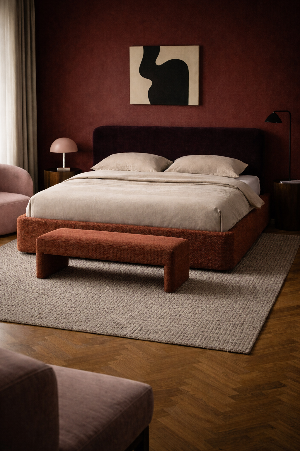 Teddy sculptural bed by Saint Objets French furniture brand in Dubai