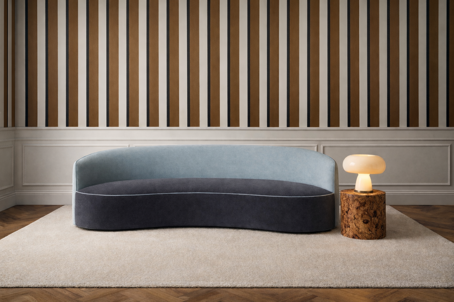 Serpentini sculptural daybed by Saint Objets French atelier Dubai