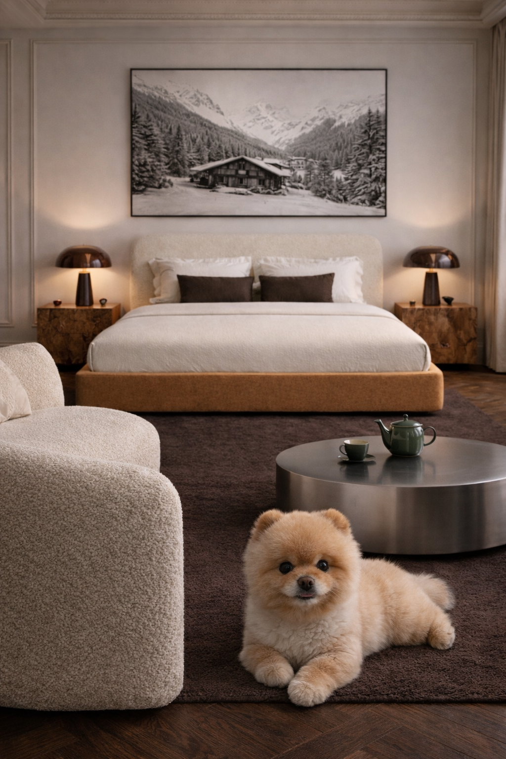 Teddy sculptural bed by Saint Objets French furniture brand in Dubai