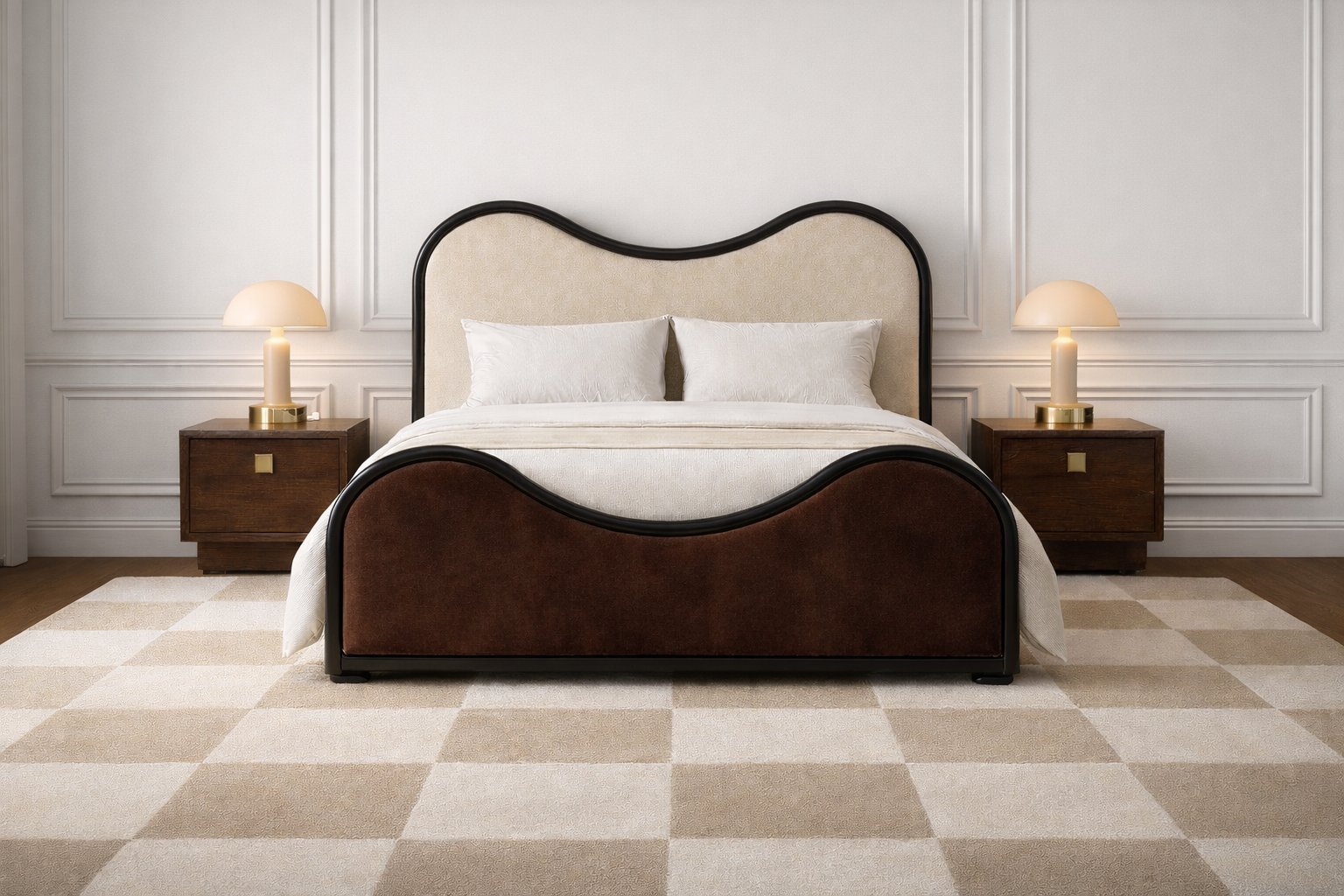 Dunes sculptural bed by Saint Objets French furniture brand in Dubai