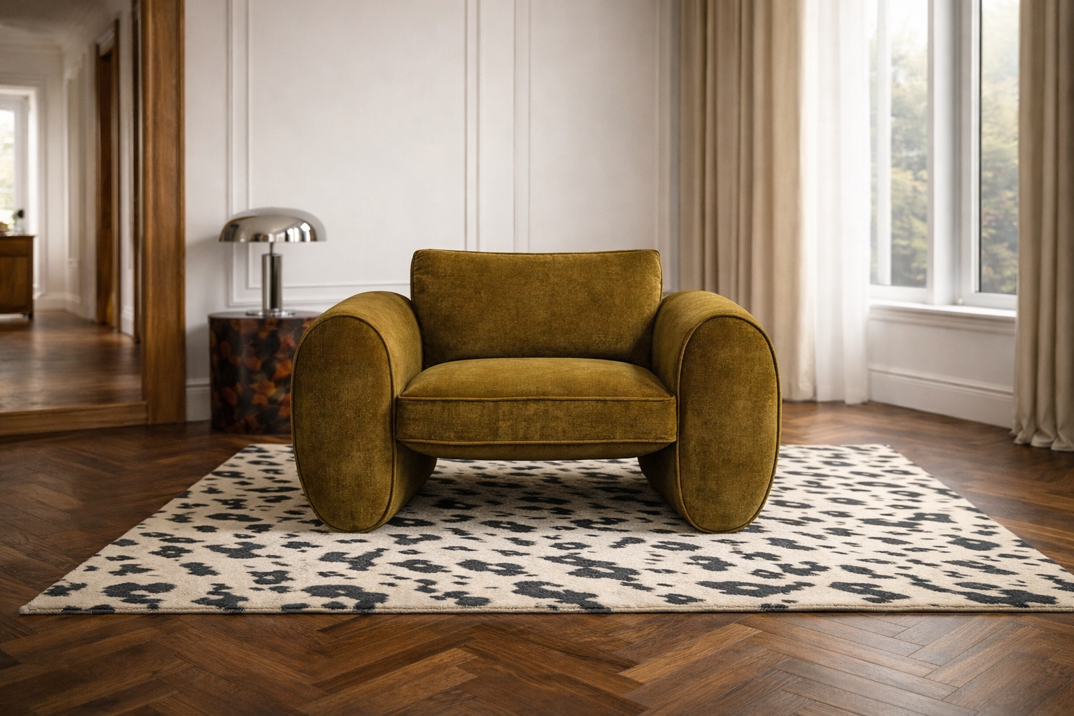 Rue de Sevres sculptural armchair by Saint Objets French furniture Dubai