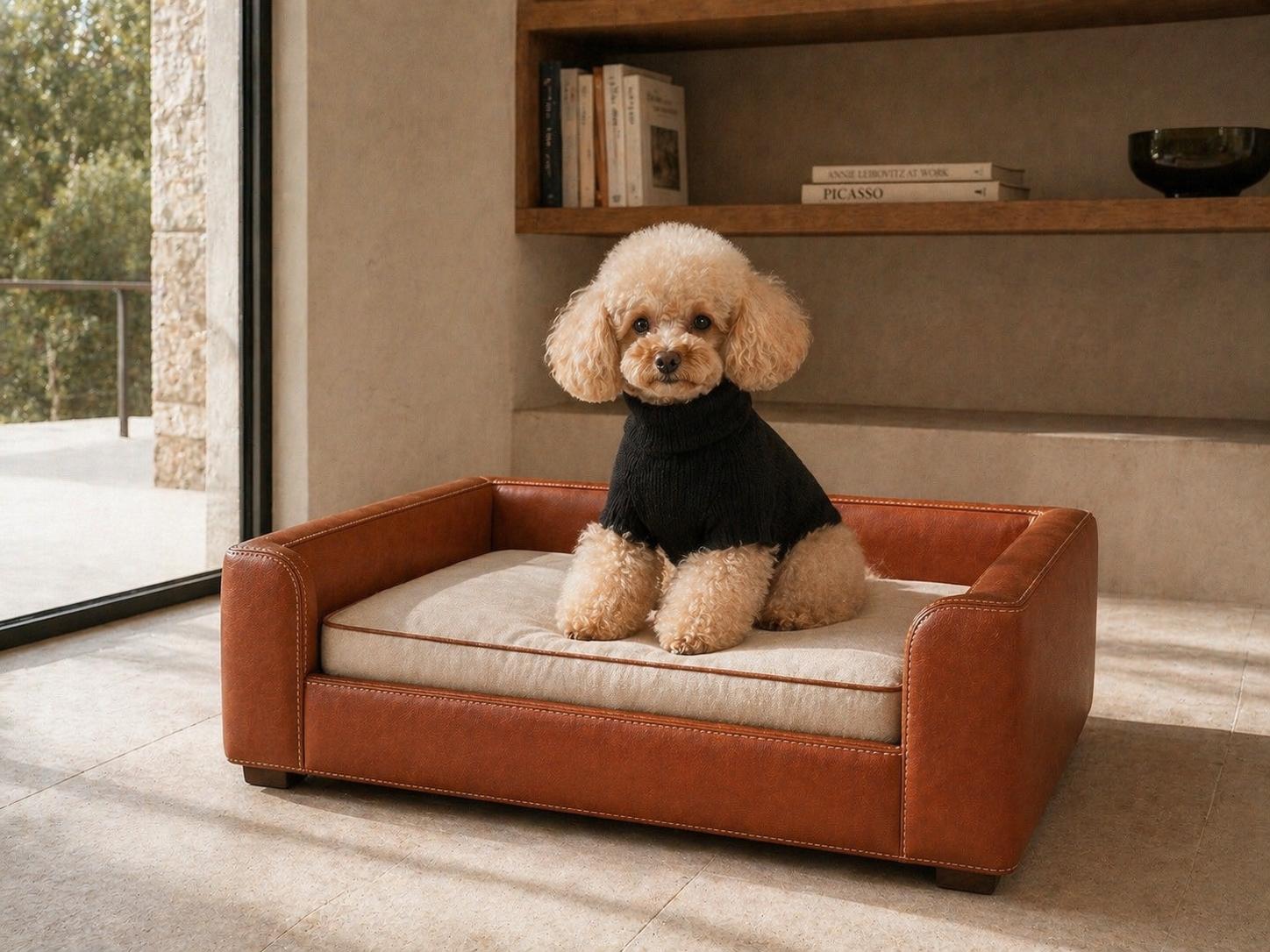 Club Nooshie Pet Bed — angle 12 — made to order in Dubai, refined materials — Saint Objets