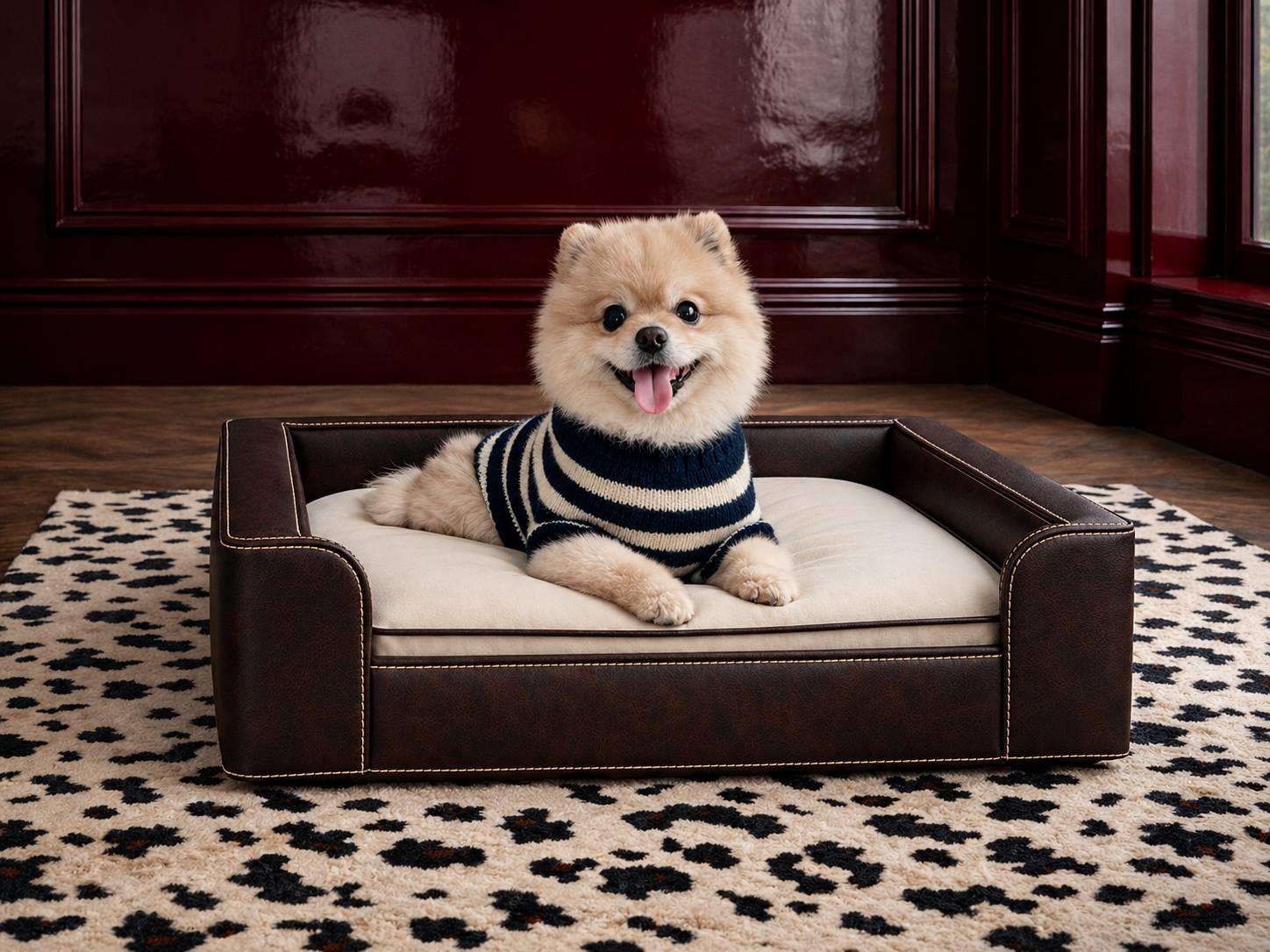 Club Nooshie Pet Bed — main — made to order in Dubai, refined materials — Saint Objets