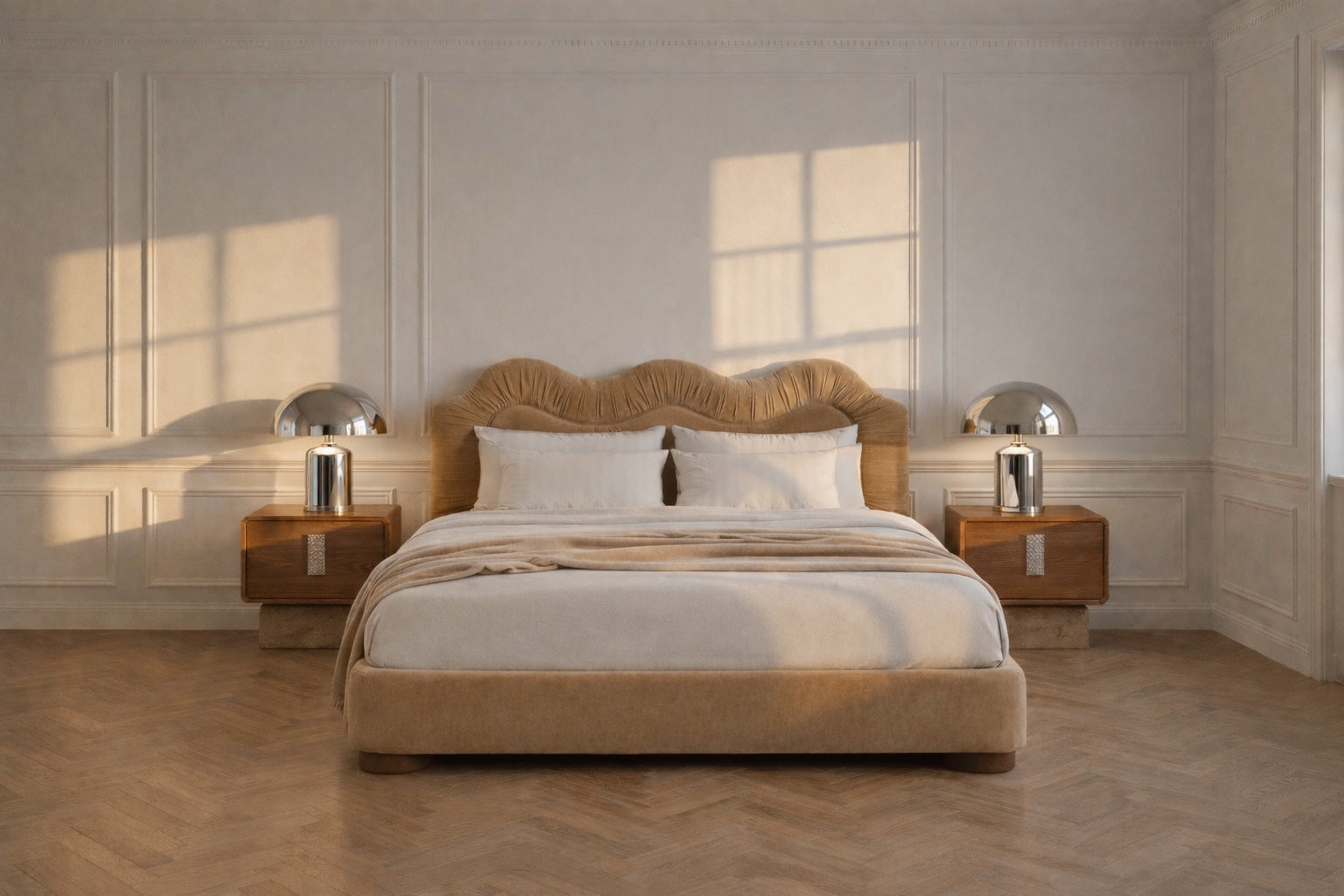 Oyster sculptural bed by Saint Objets French design atelier Dubai