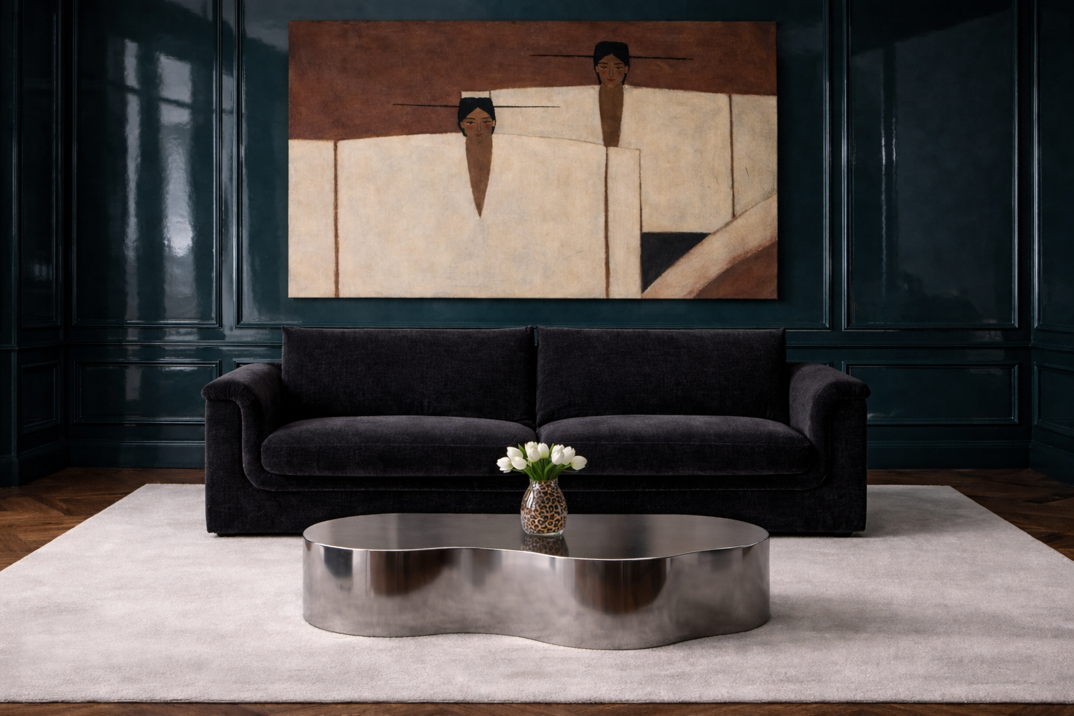 Mayfair sculptural sofa by Saint Objets French furniture brand Dubai