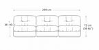 Hôtel de Rome Sofa — angle 12 — made to order in Dubai, refined materials — Saint Objets
