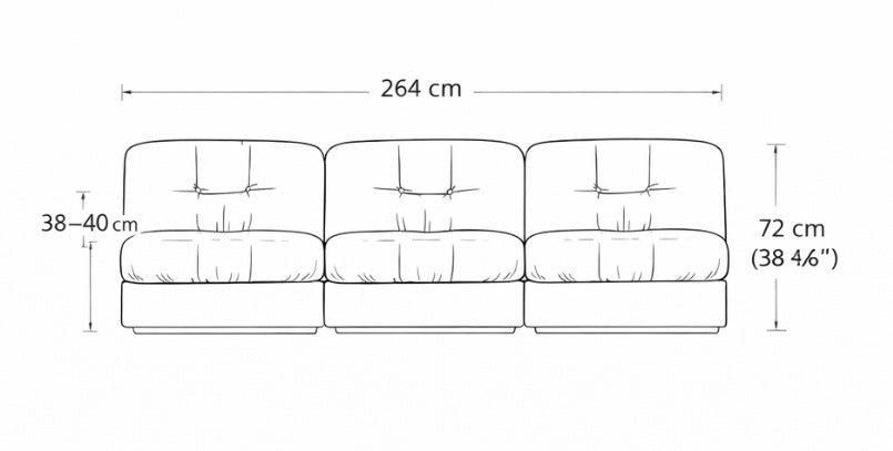 Hôtel de Rome Sofa — angle 19 — made to order in Dubai, refined materials — Saint Objets