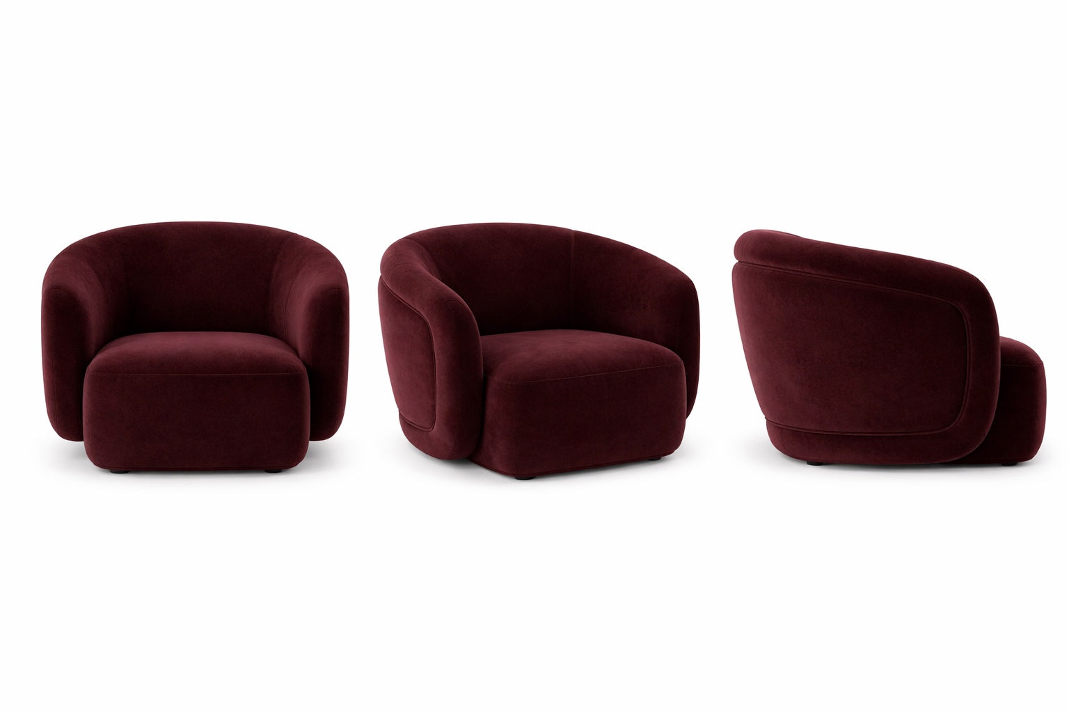 Le Marais Lounge Chair — side profile — made to order in Dubai, refined materials — Saint Objets
